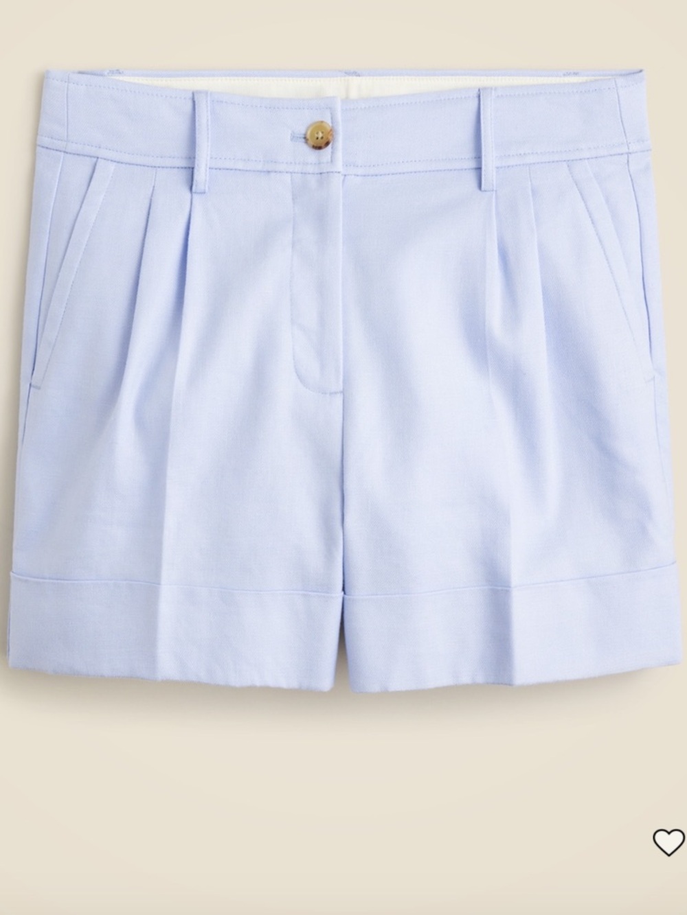 Remi Stretch Linen Blend Shorts - Light Blue